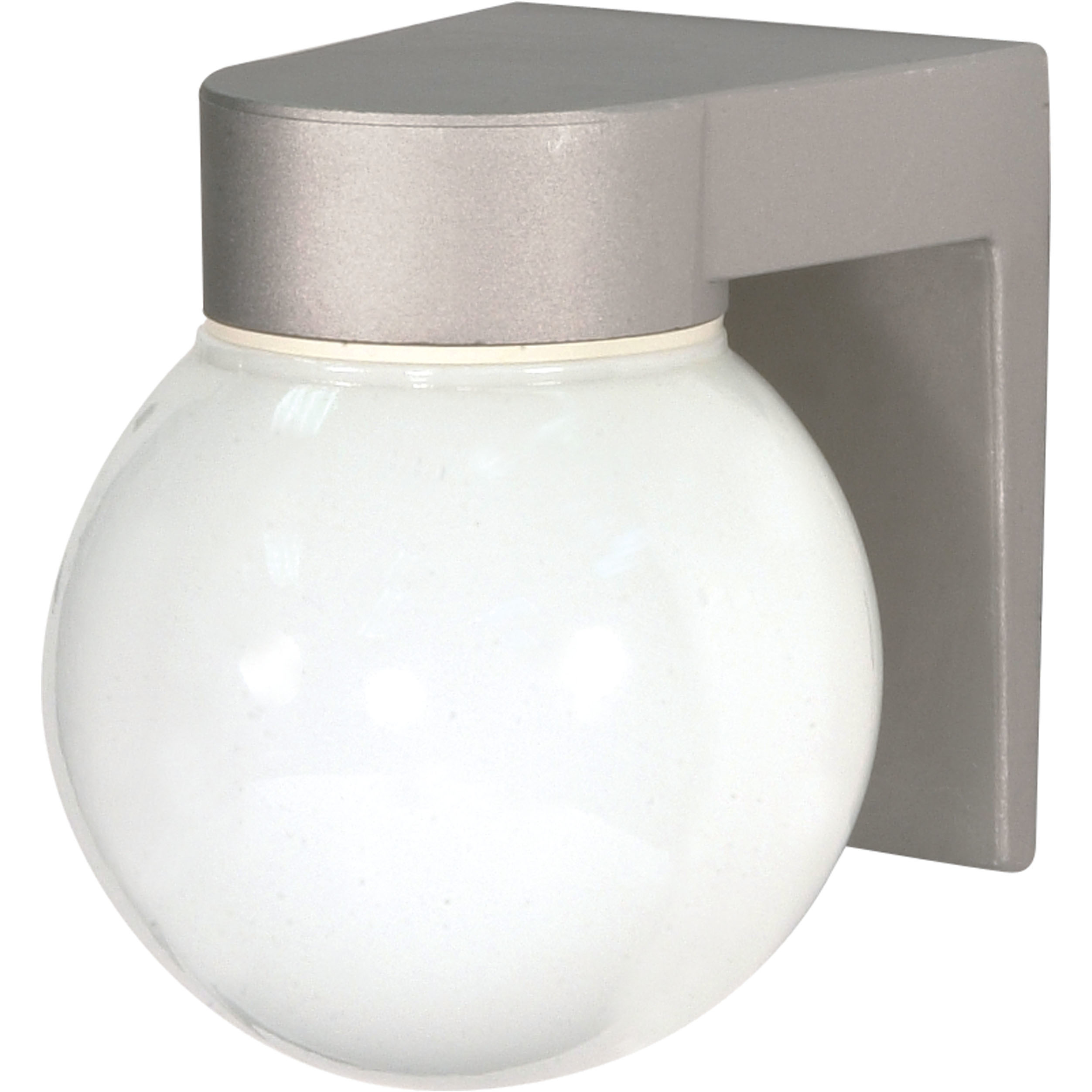Brentwood 1 Light 7 inch Satin Aluminum Outdoor Wall Mount