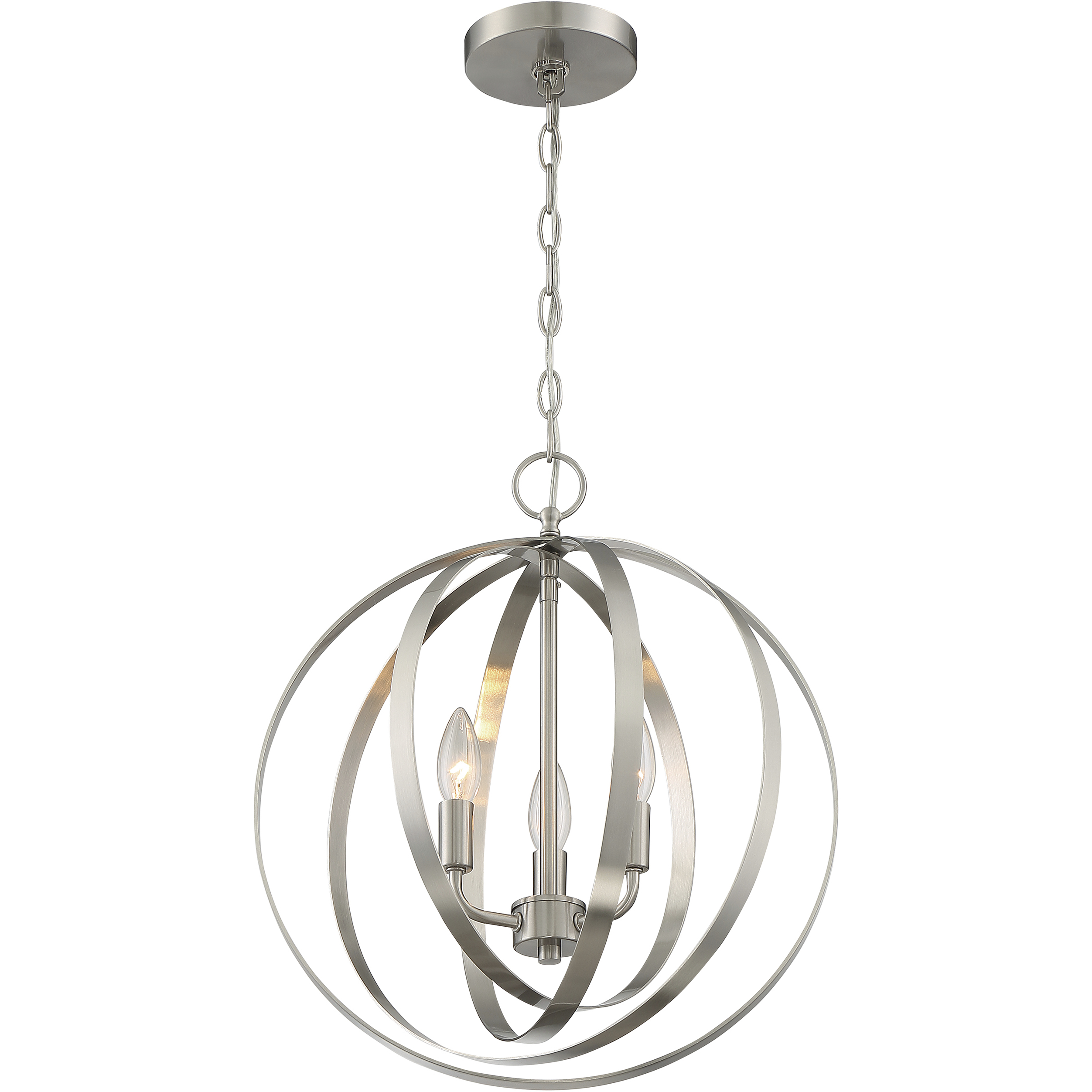 Pendleton 3 Light 16 inch Brushed Nickel Pendant Ceiling Light