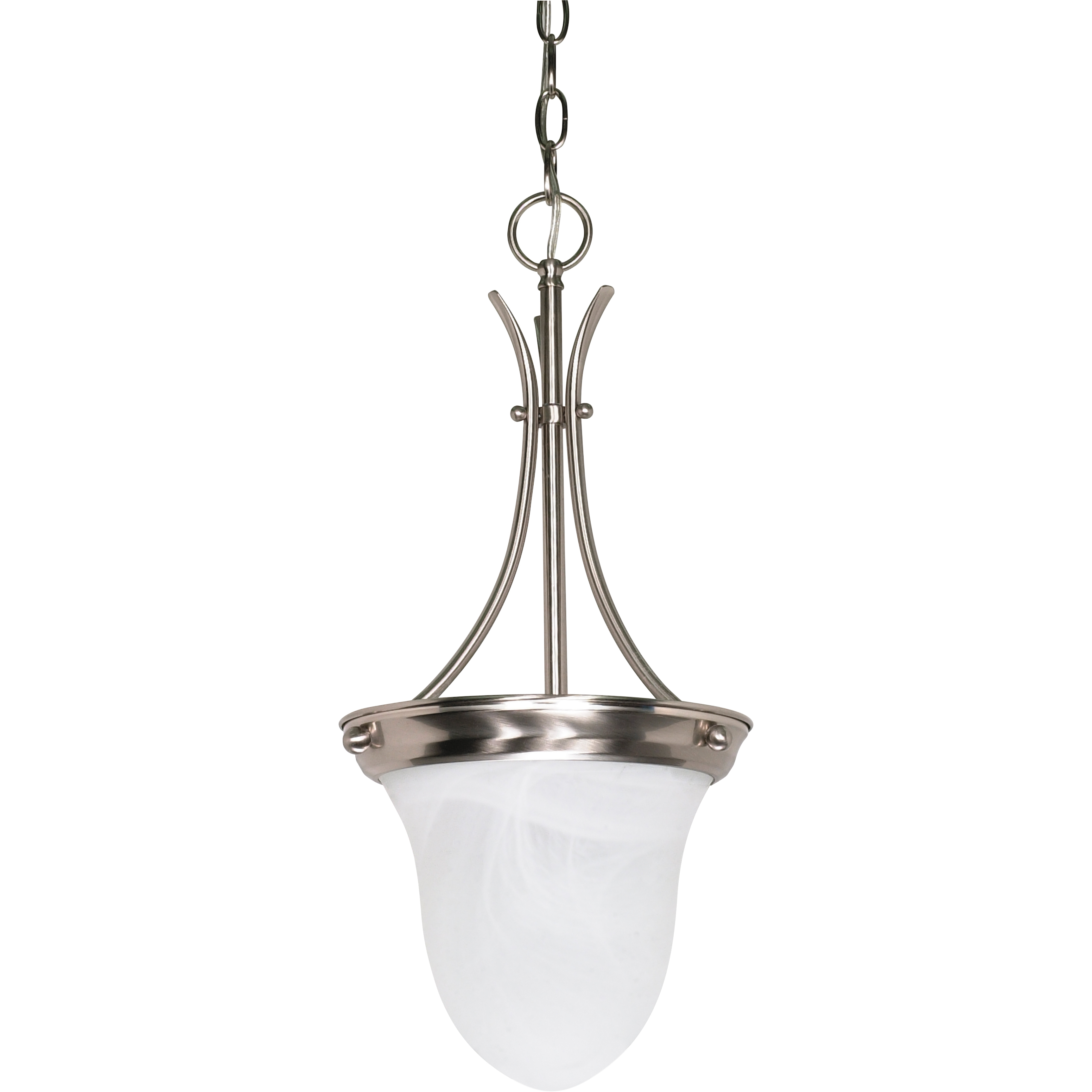 Brentwood 1 Light 9.75 inch Brushed Nickel Pendant Ceiling Light