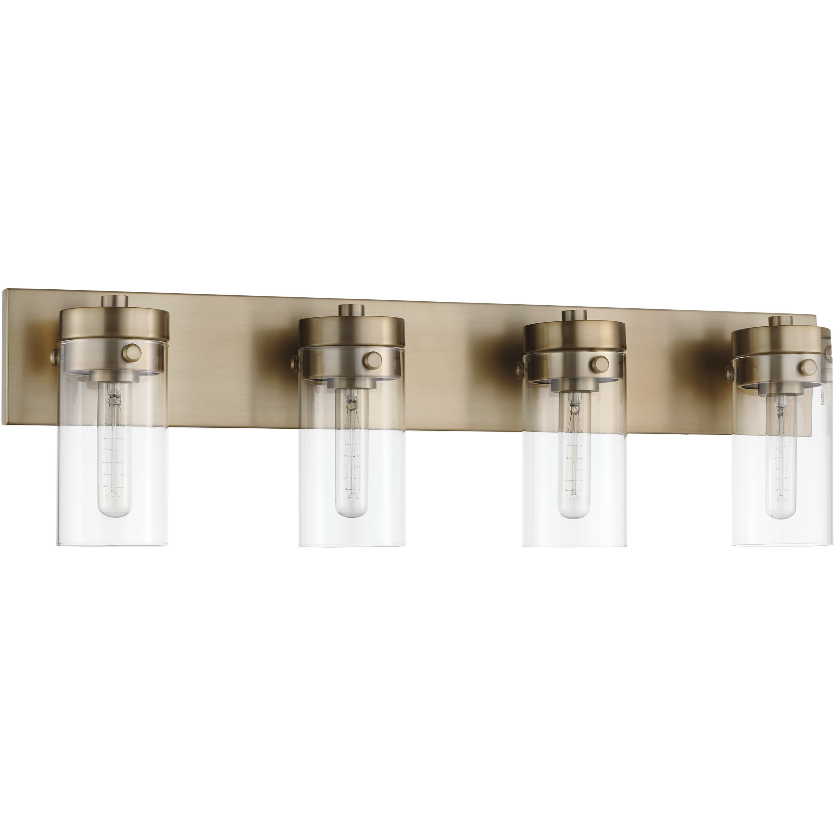 Intersection 4 Light 30 inch Burnished Brass Bathroom Vanity Lights Wall Light