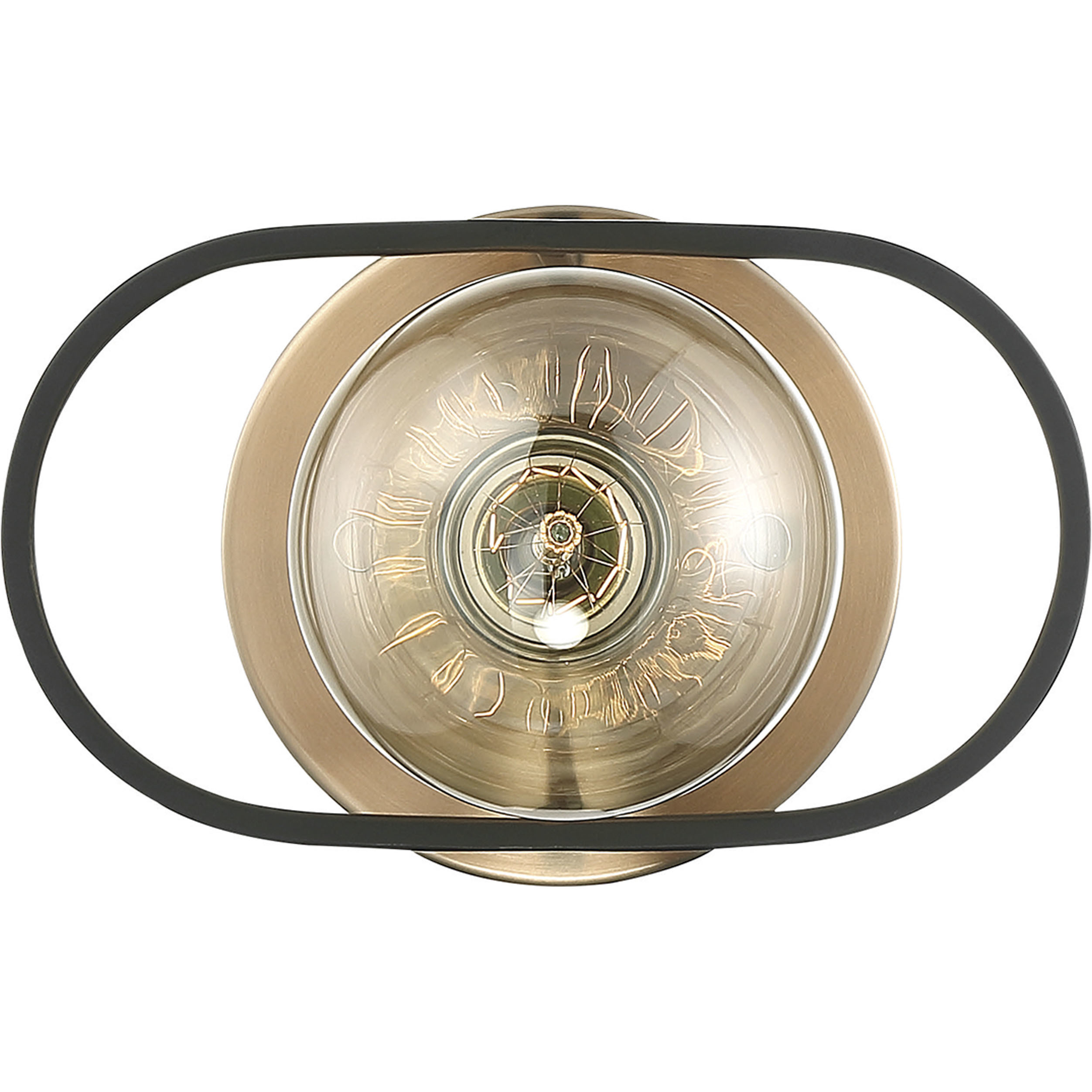 Chassis 1 Light 8 inch Copper Brushed Brass and Matte Black Wall Sconce Wall Light