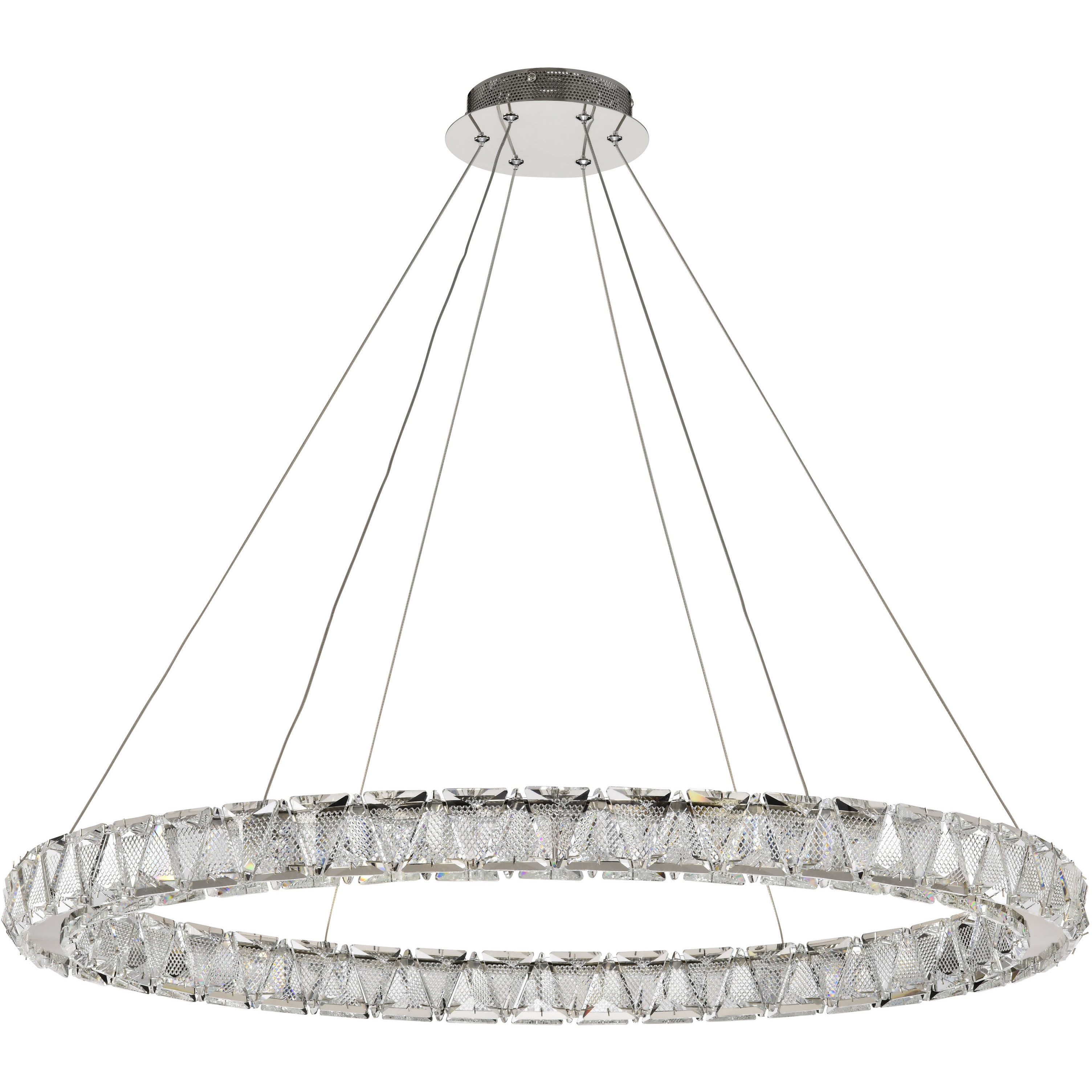 Asher LED 35.5 inch Polished Nickel Pendant Ceiling Light