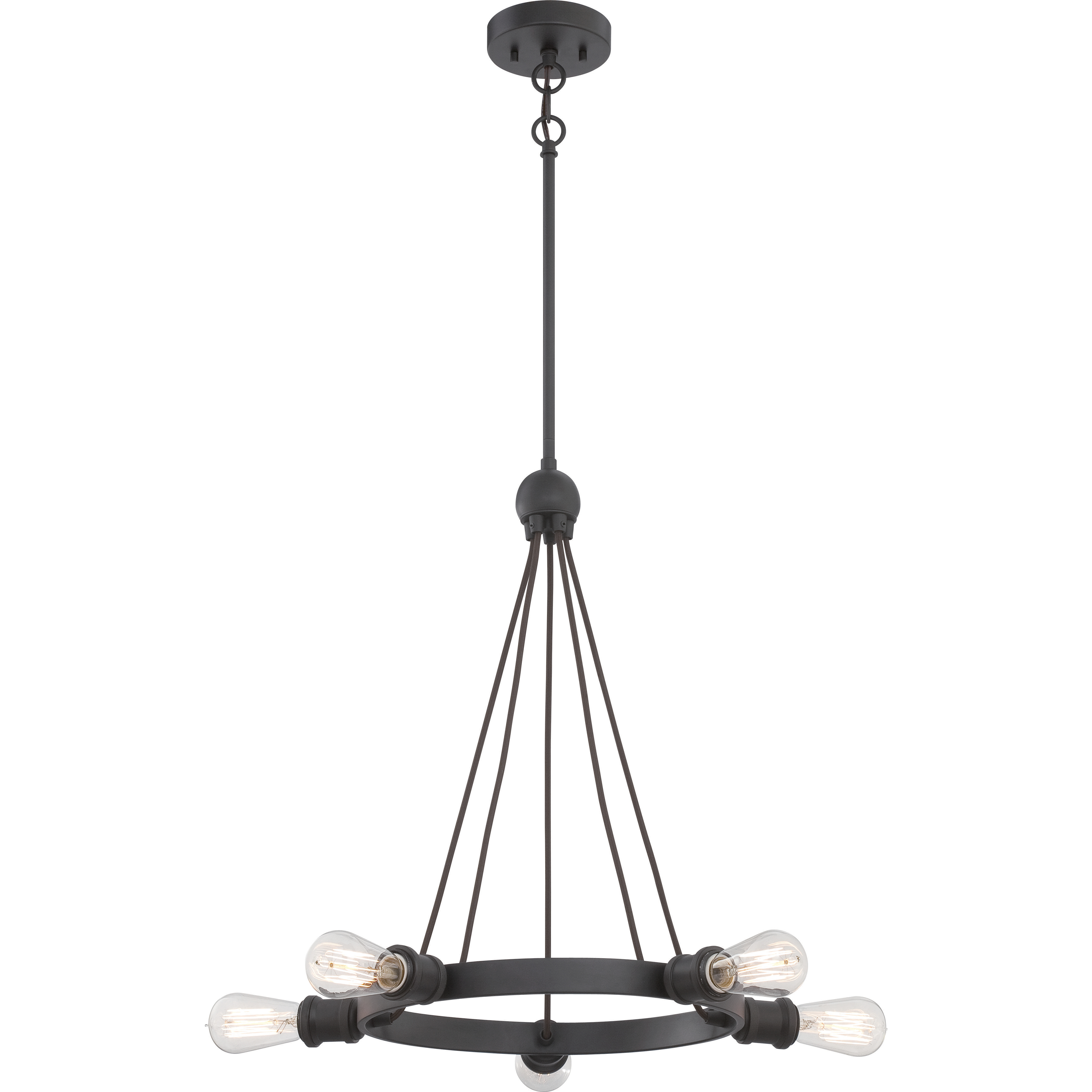 Paxton 5 Light 27.75 inch Aged Bronze Chandelier Ceiling Light
