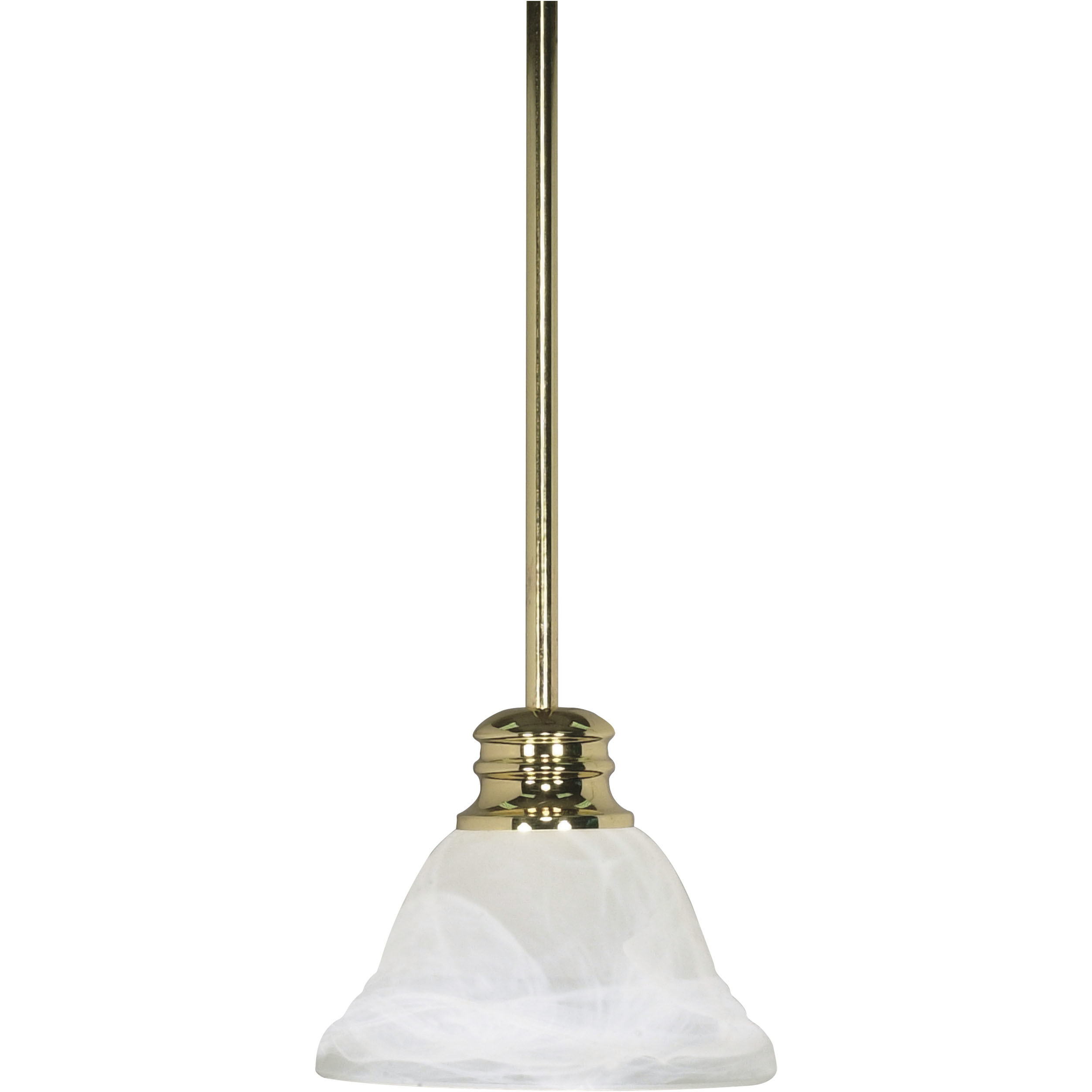 Empire 1 Light 7 inch Polished Brass Mini Pendant Ceiling Light