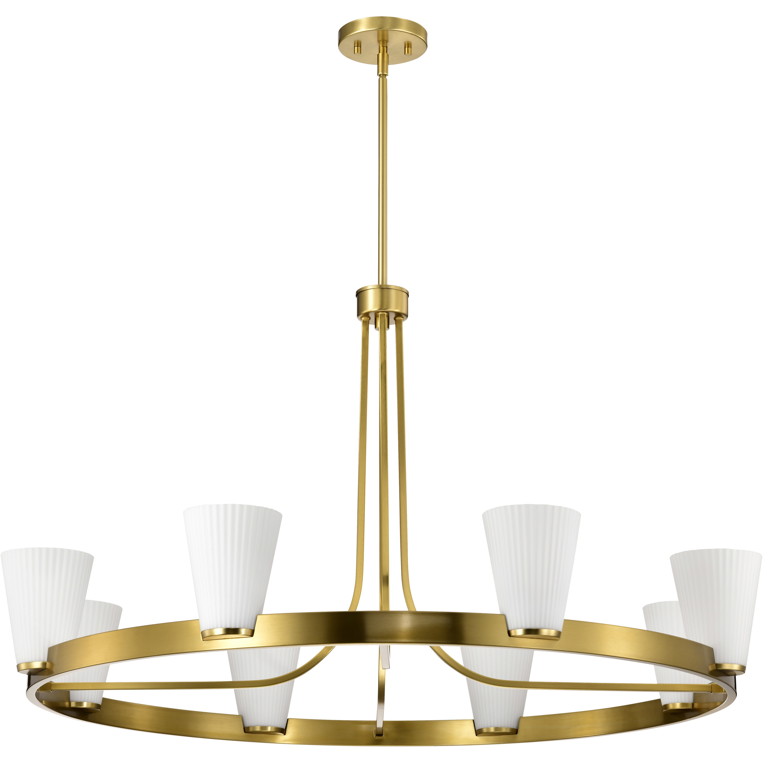 Royale 40 inch Burnished Brass Chandelier Ceiling Light