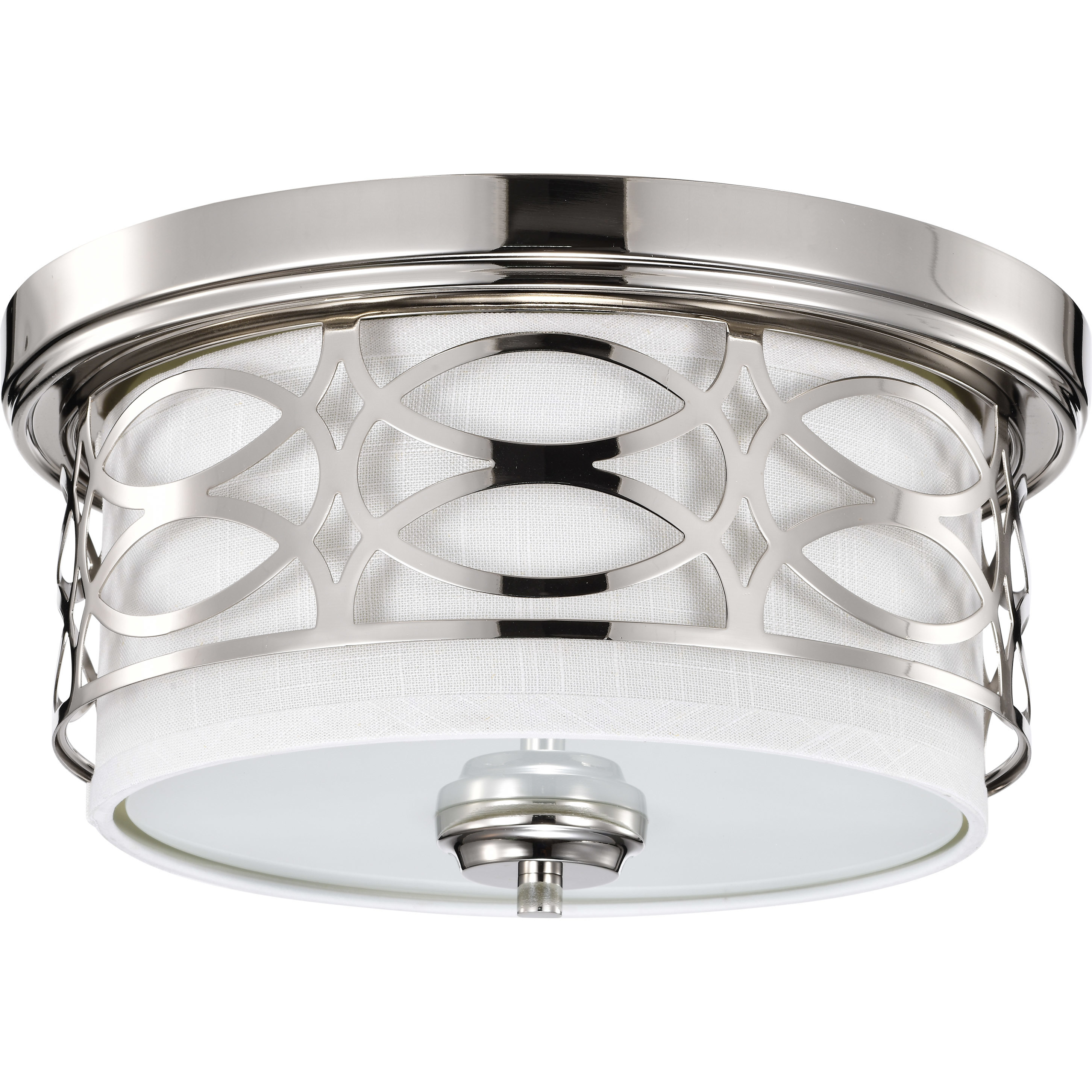 Harlow 2 Light 13.38 inch Polished Nickel Flush Mount Ceiling Light