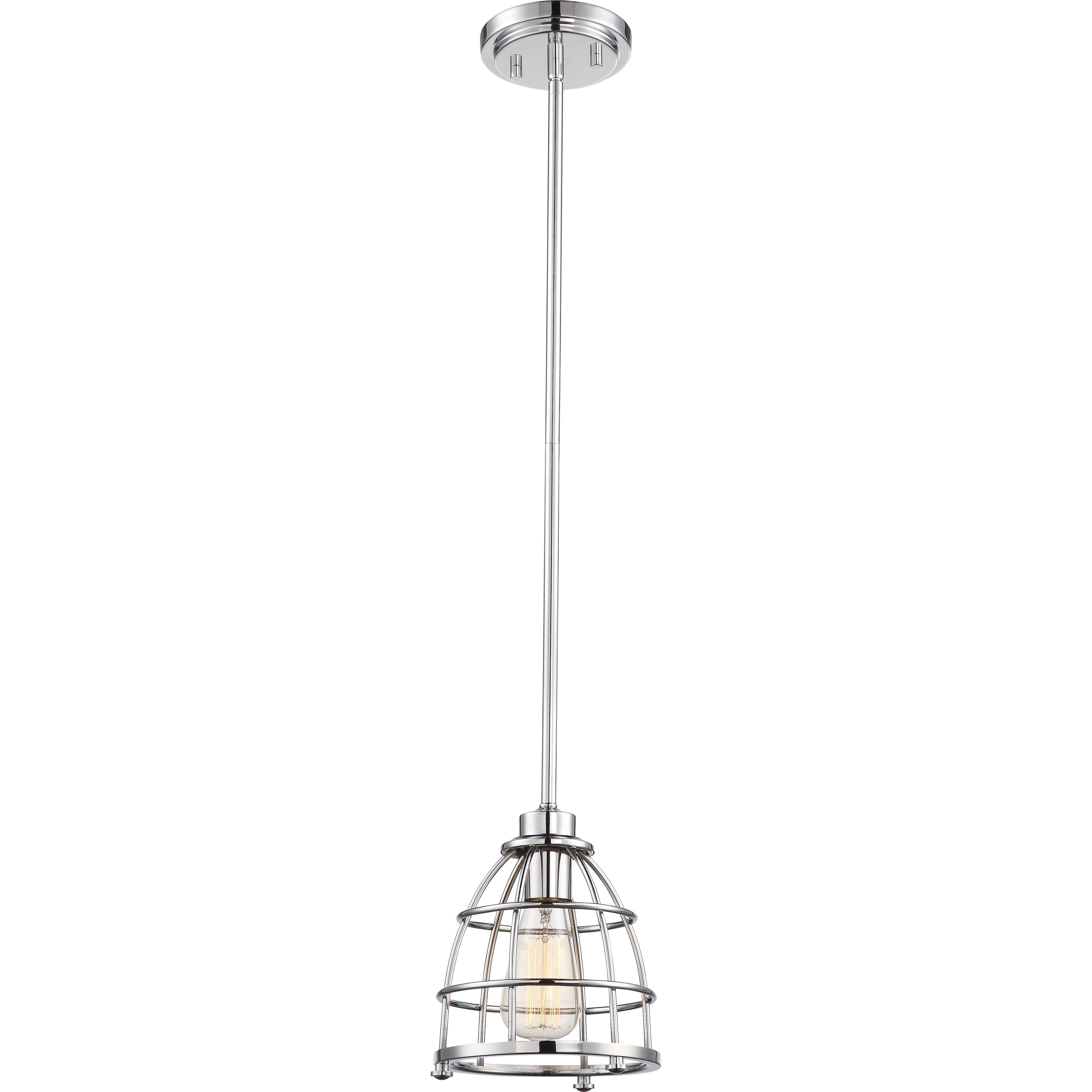 Maxx 1 Light 7.25 inch Polished Nickel Pendant Ceiling Light