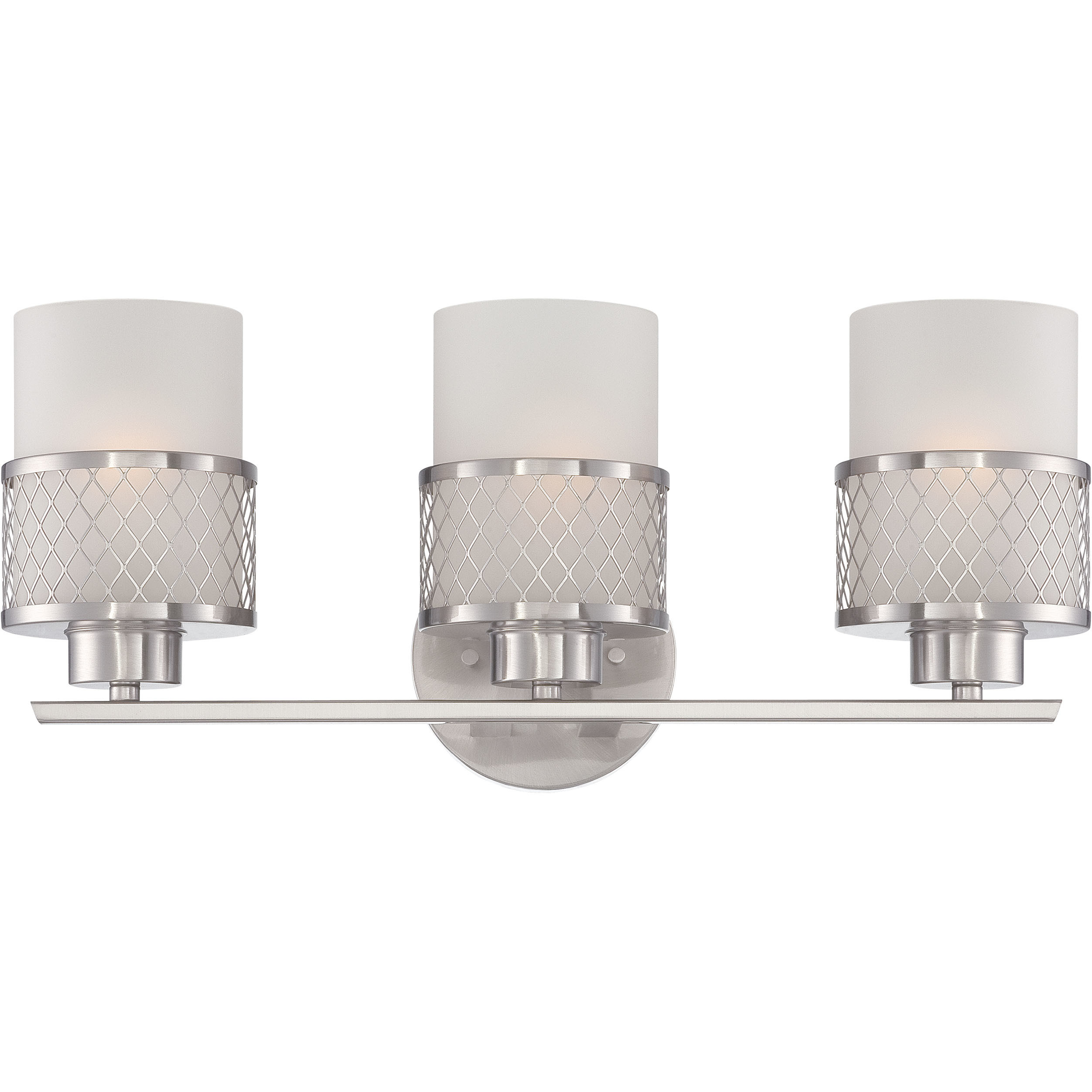 Fusion 3 Light 19 inch Brushed Nickel Vanity Light Wall Light