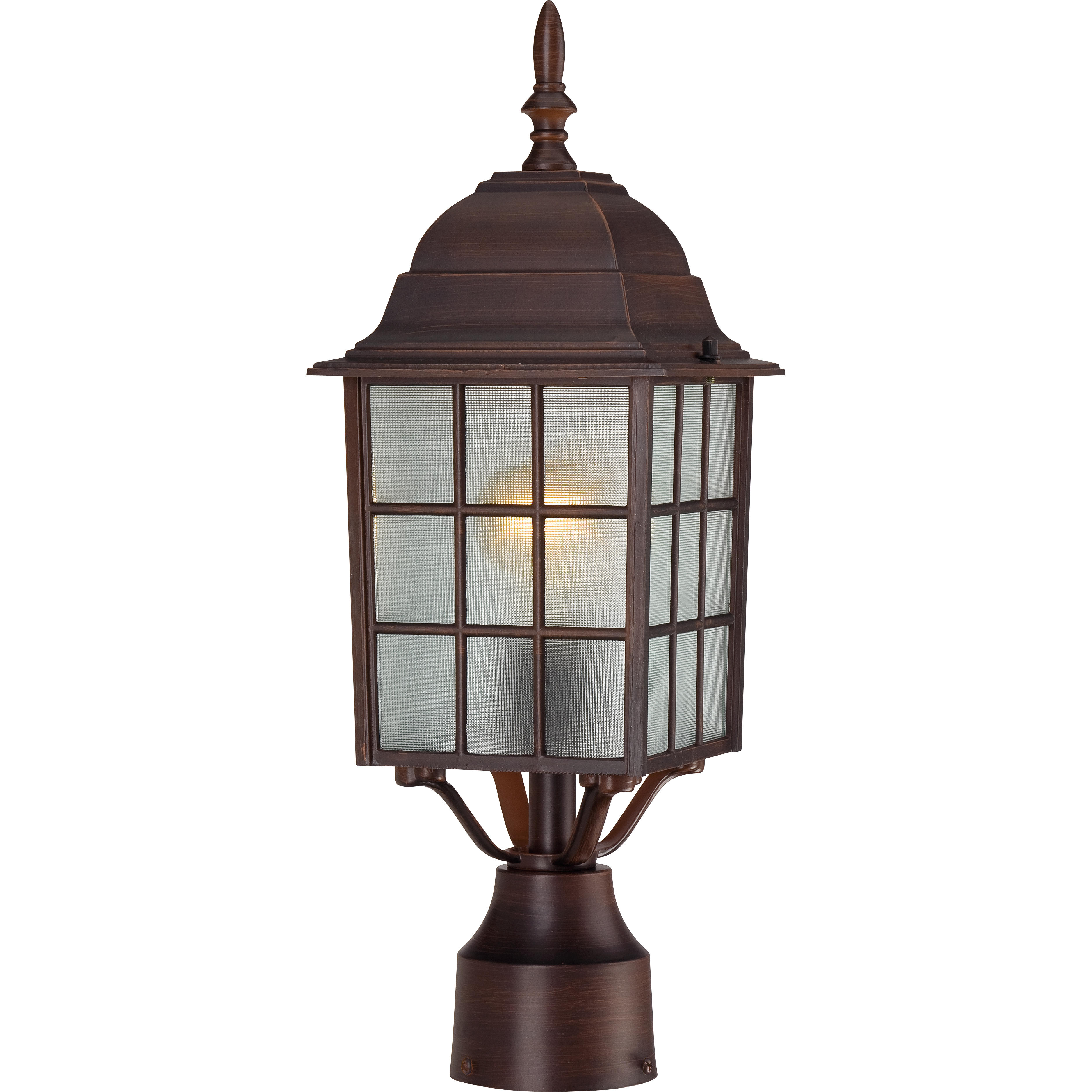 Adams 1 Light 18.25 inch Rustic Bronze Outdoor Post Light