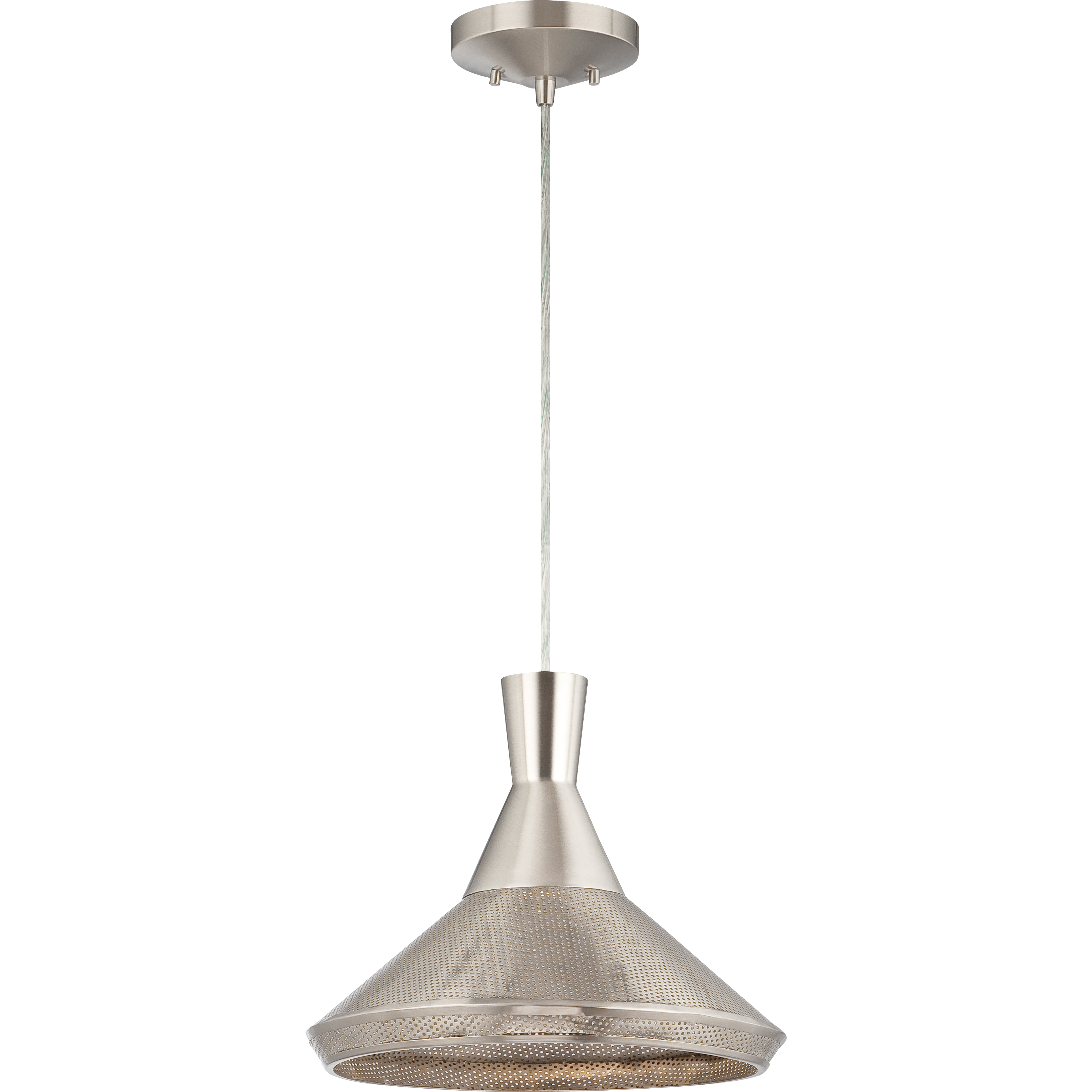Luger LED 13.38 inch Satin Steel Pendant Ceiling Light