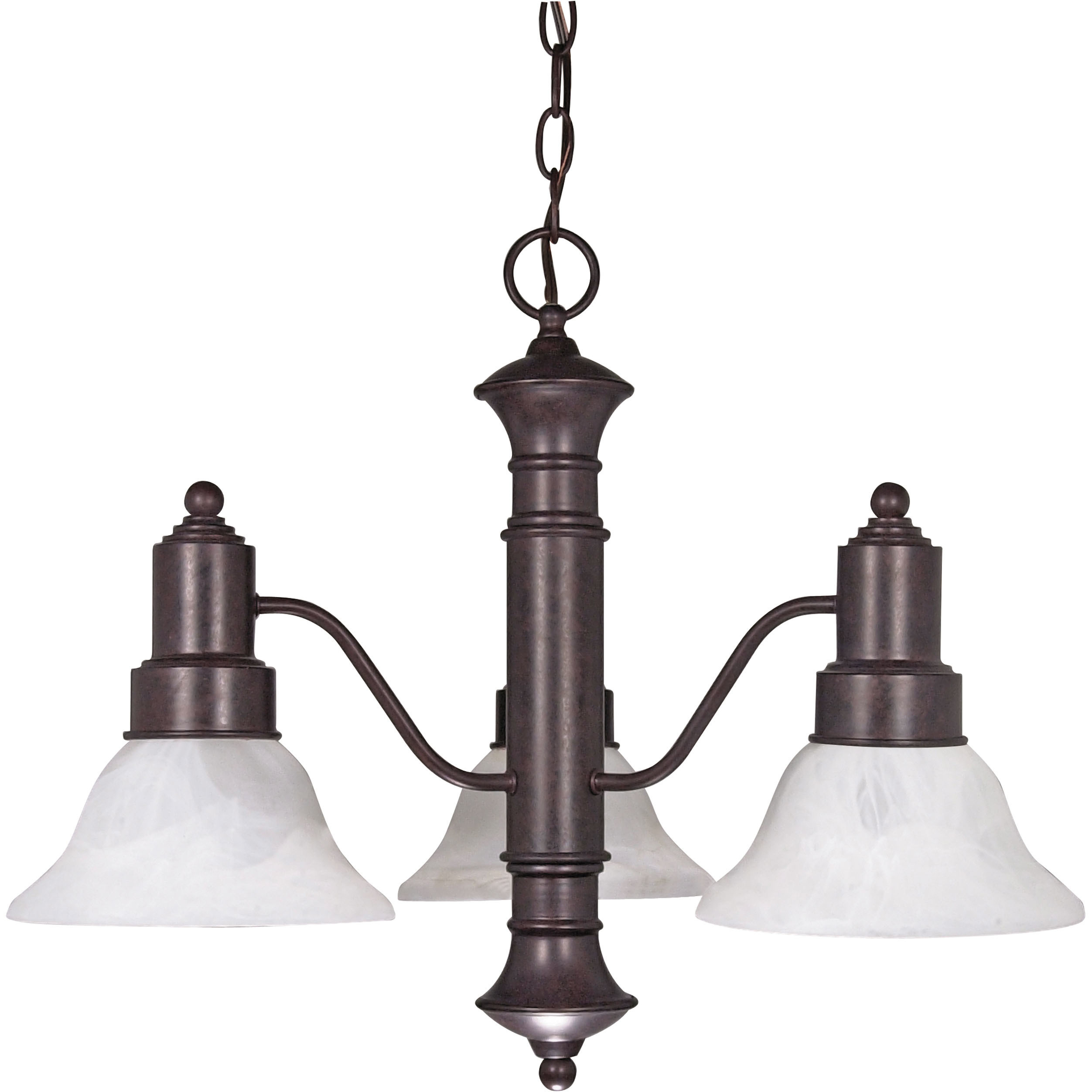 Gotham 3 Light 22.5 inch Old Bronze Chandelier Ceiling Light