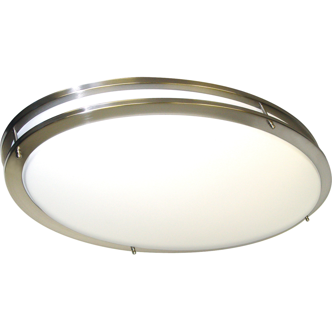 Glamour 2 Light 18 inch Brushed Nickel Flush Mount Ceiling Light