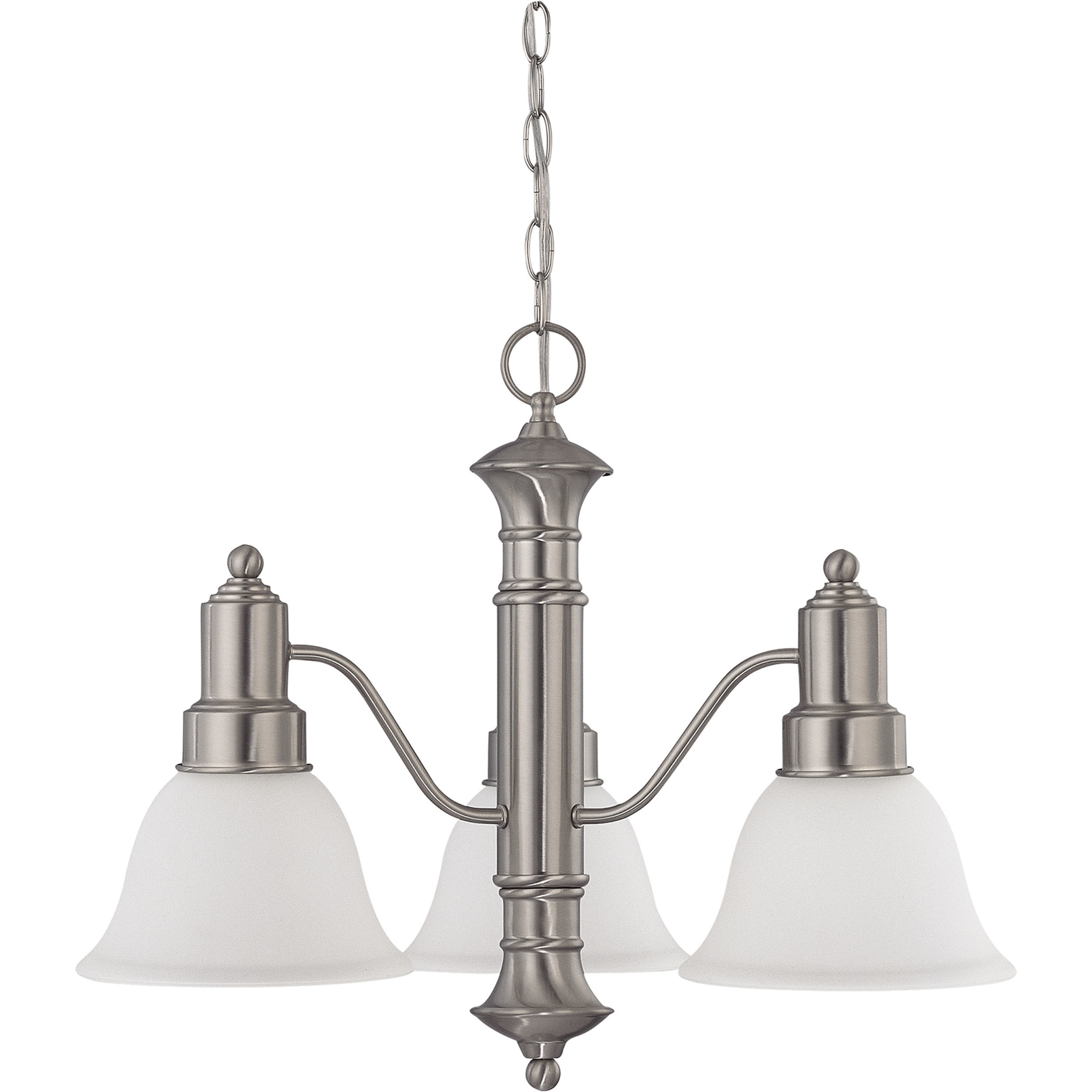Gotham 3 Light 22.5 inch Brushed Nickel Chandelier Ceiling Light