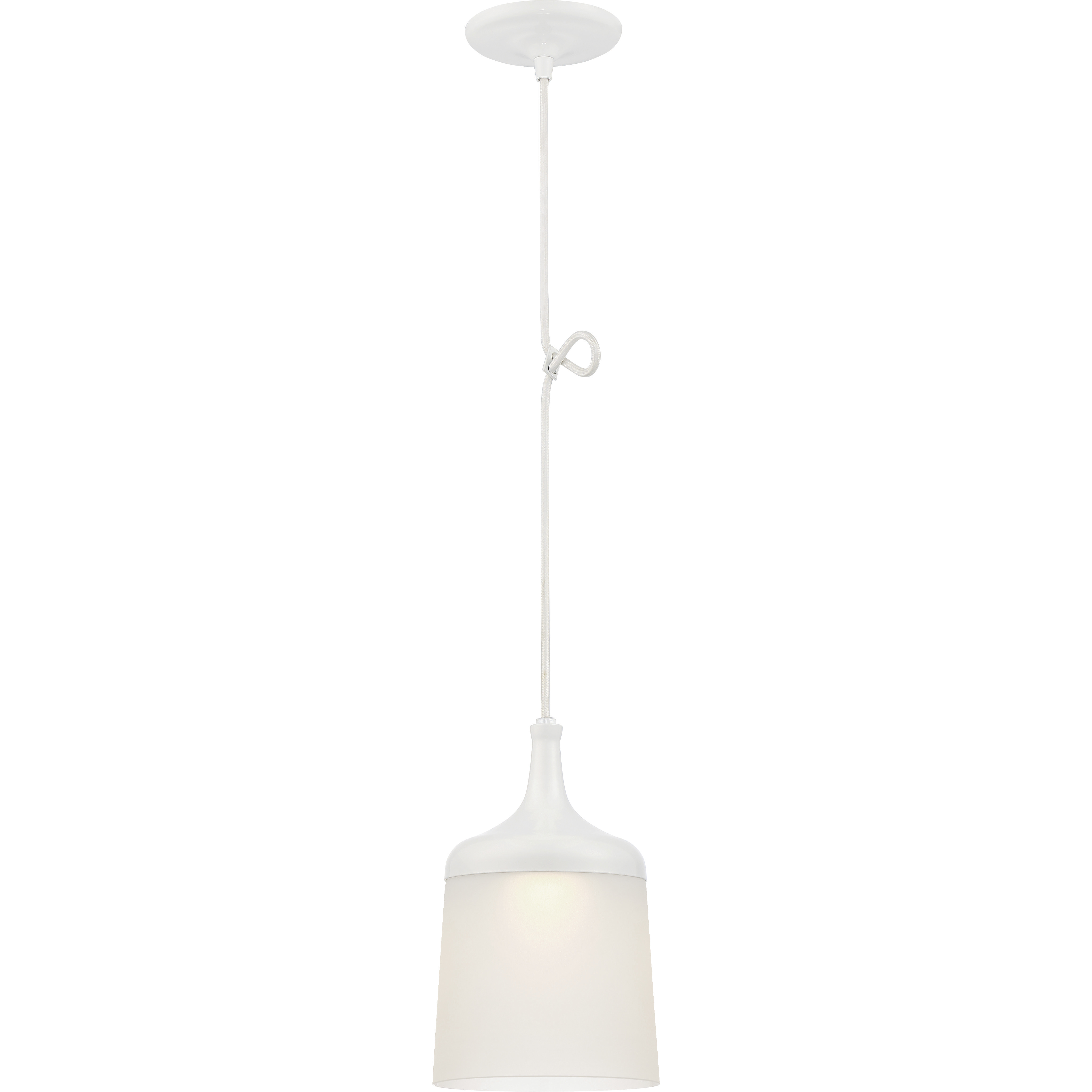 Denny LED 6.75 inch Glacier White Pendant Ceiling Light