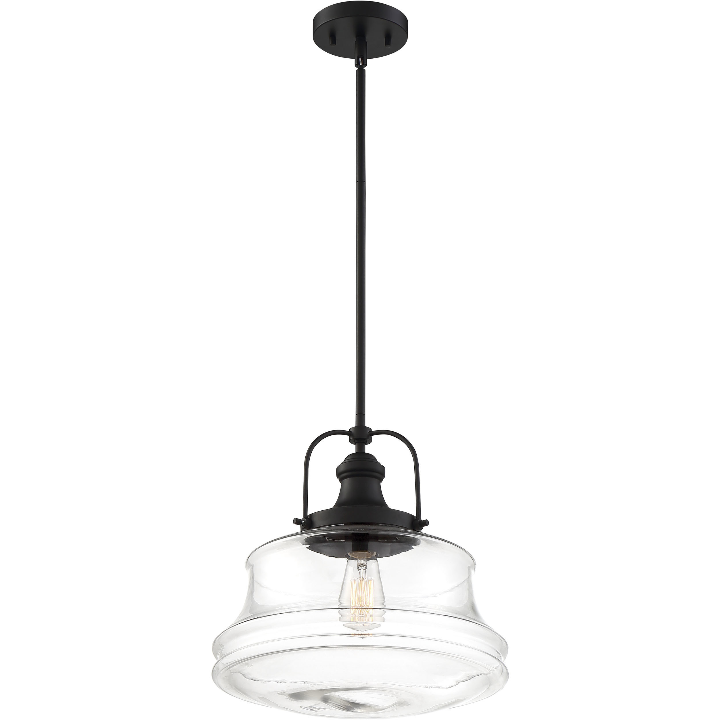 Basel 1 Light 13.75 inch Aged Bronze Pendant Ceiling Light