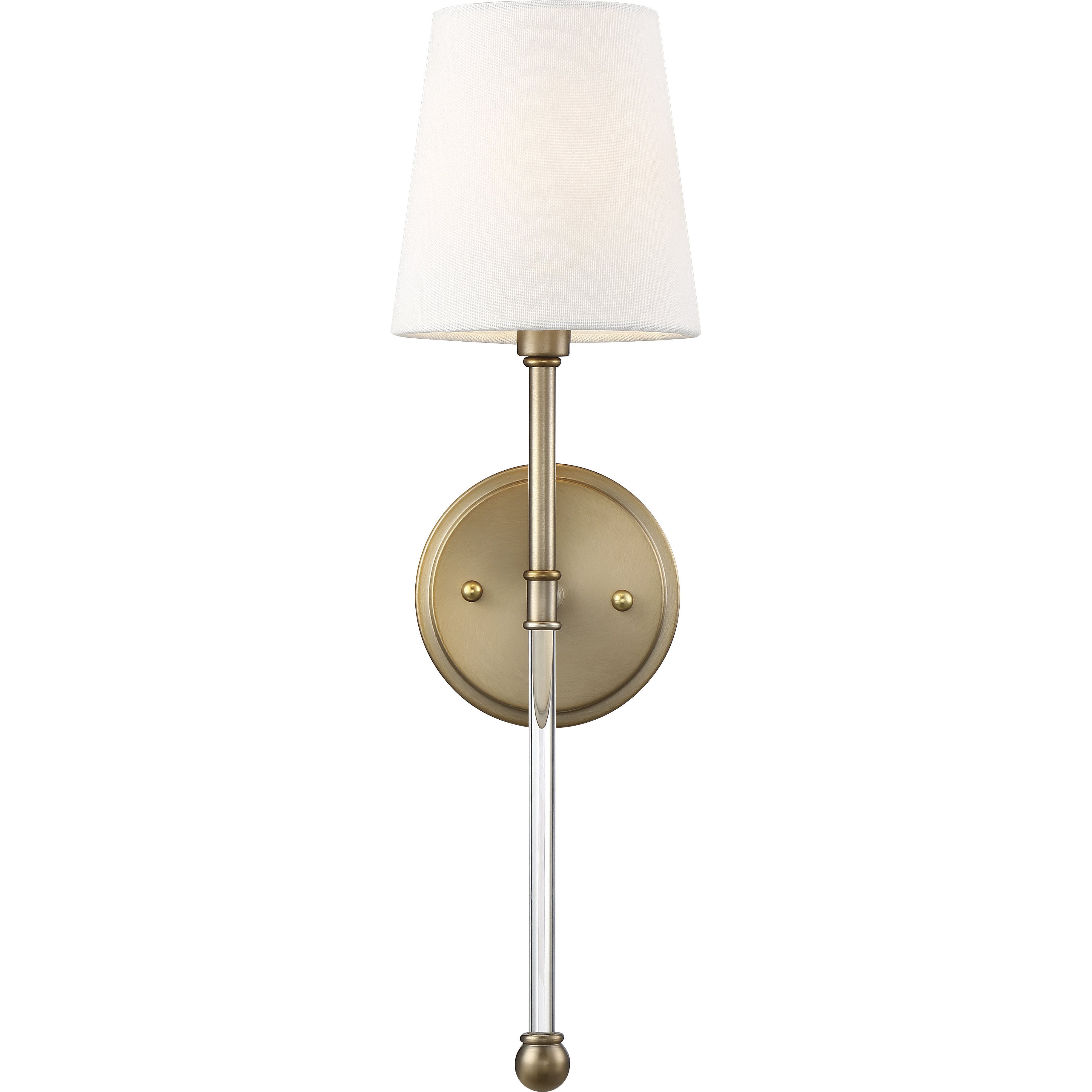 Olmsted 1 Light 6 inch Burnished Brass and White Wall Sconce Wall Light