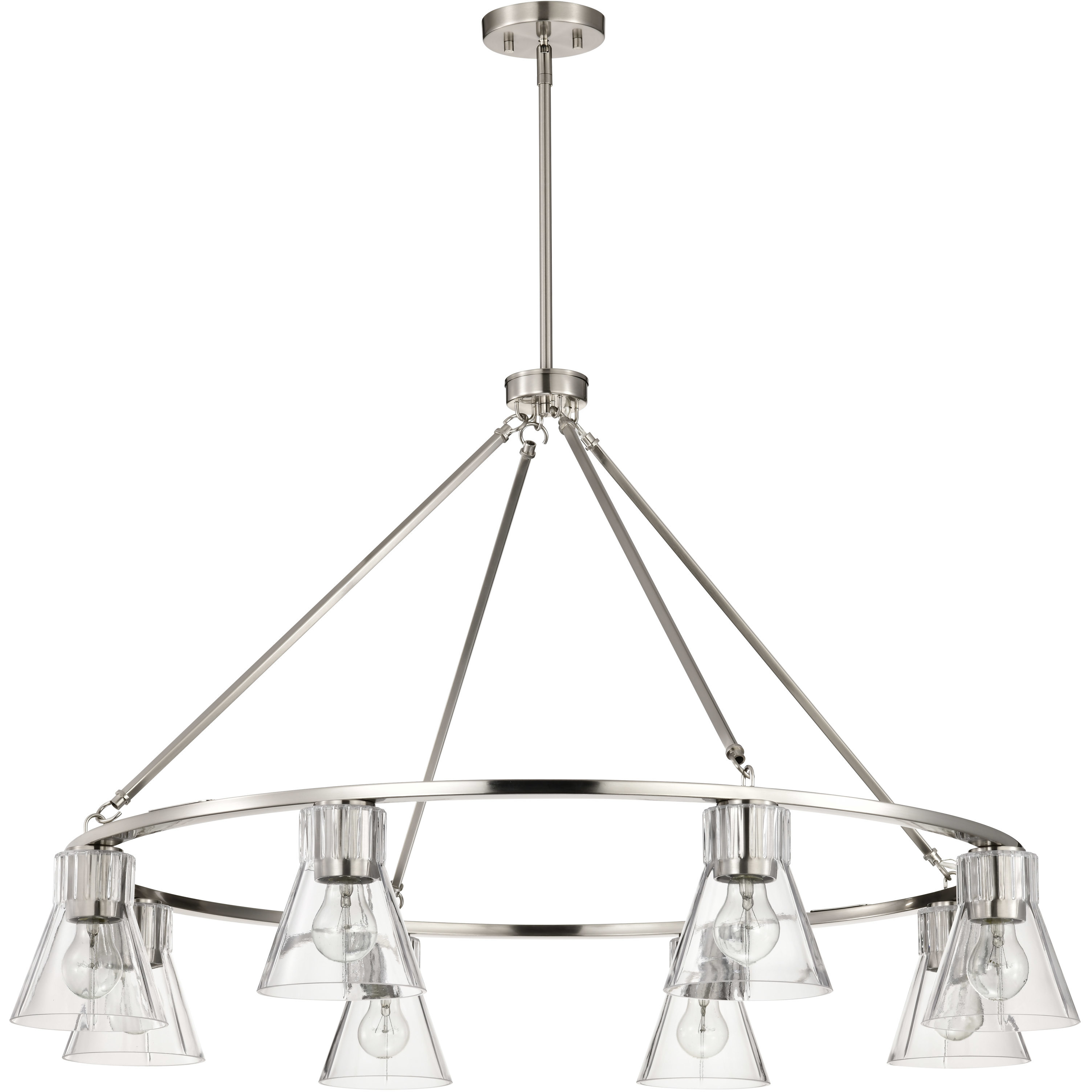 Gianna 40 inch Brushed Nickel Chandelier Ceiling Light