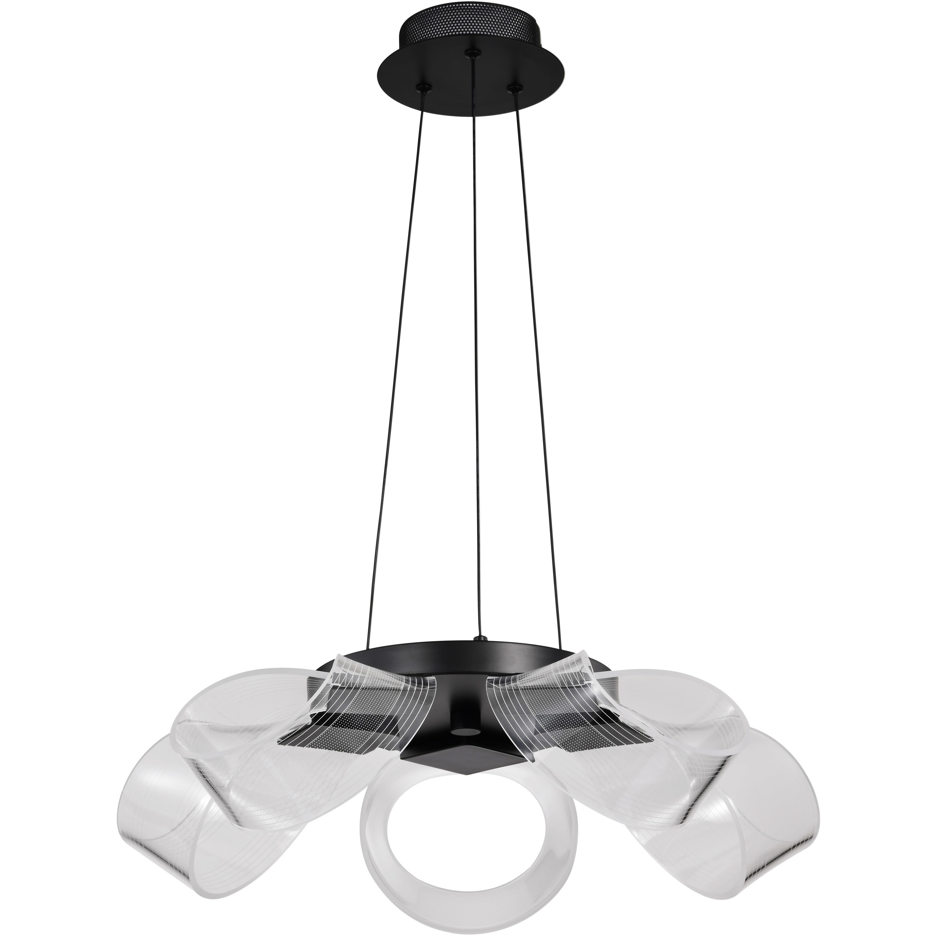 Barnett LED 20.88 inch Matte Black Chandelier Ceiling Light