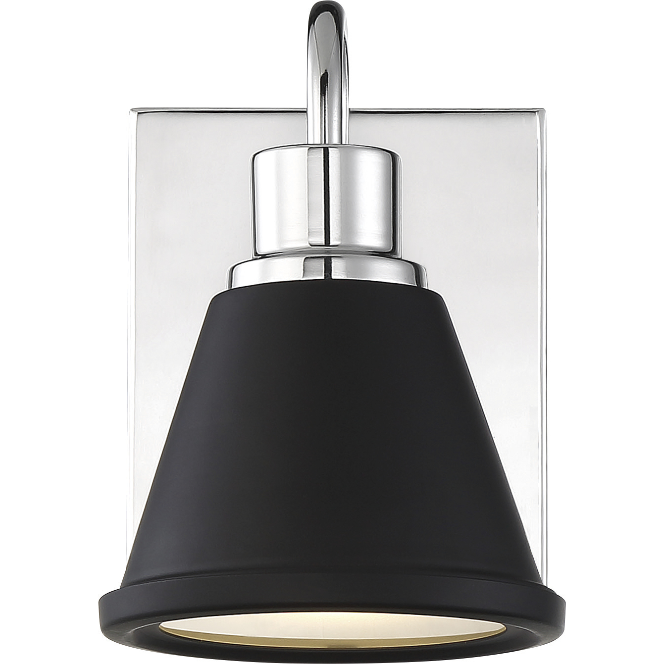 Bette LED 6.13 inch Polished Nickel and Matte Black Vanity Light Wall Light