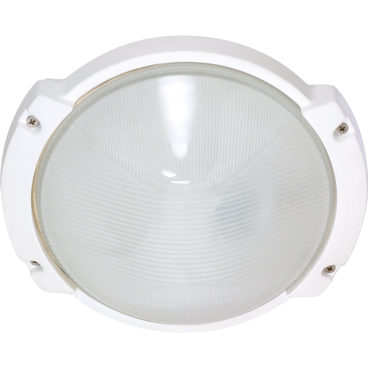 Brentwood 1 Light 11 inch Semi Gloss White Outdoor Bulk Head, Oblong Round