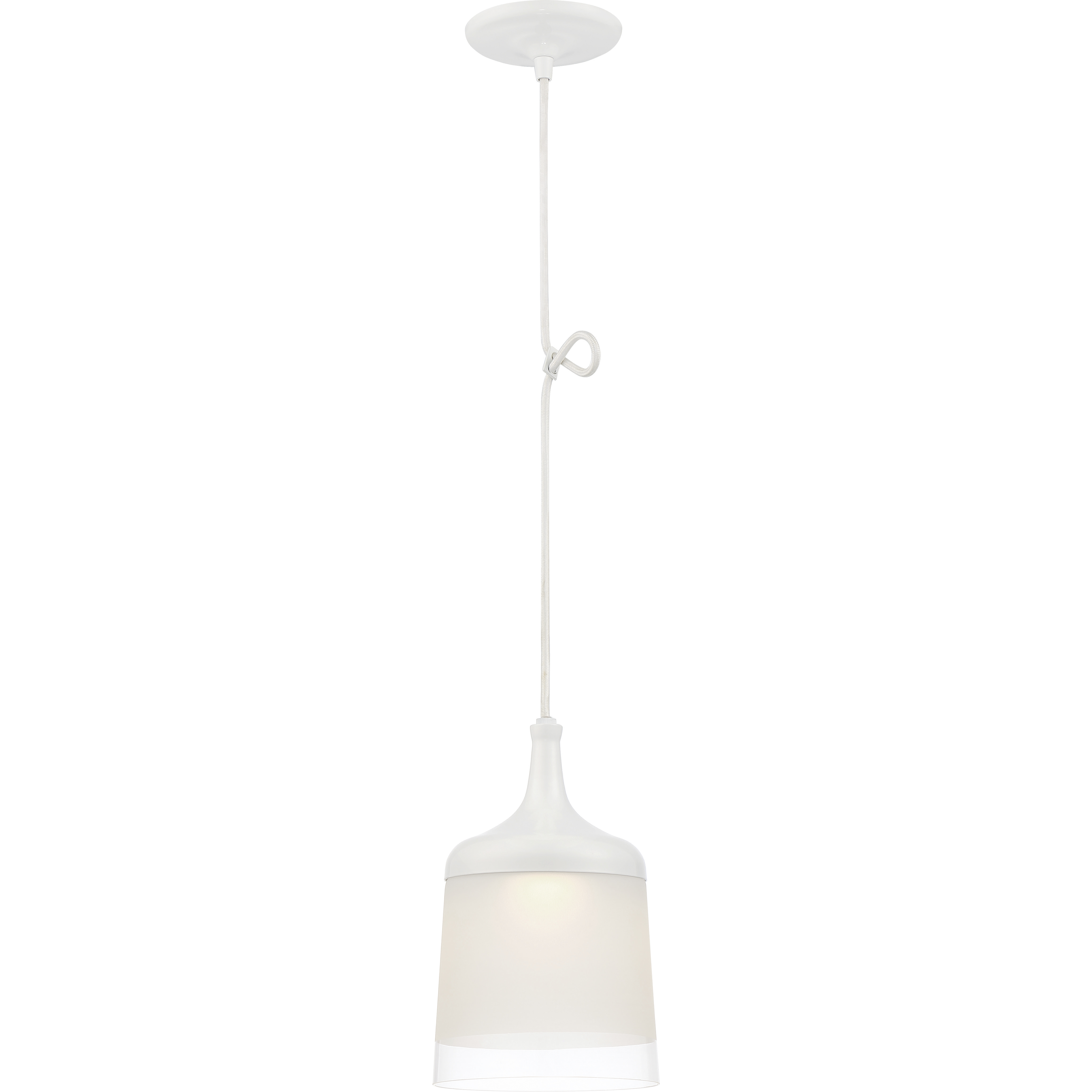 Denny LED 6.75 inch Glacier White Pendant Ceiling Light