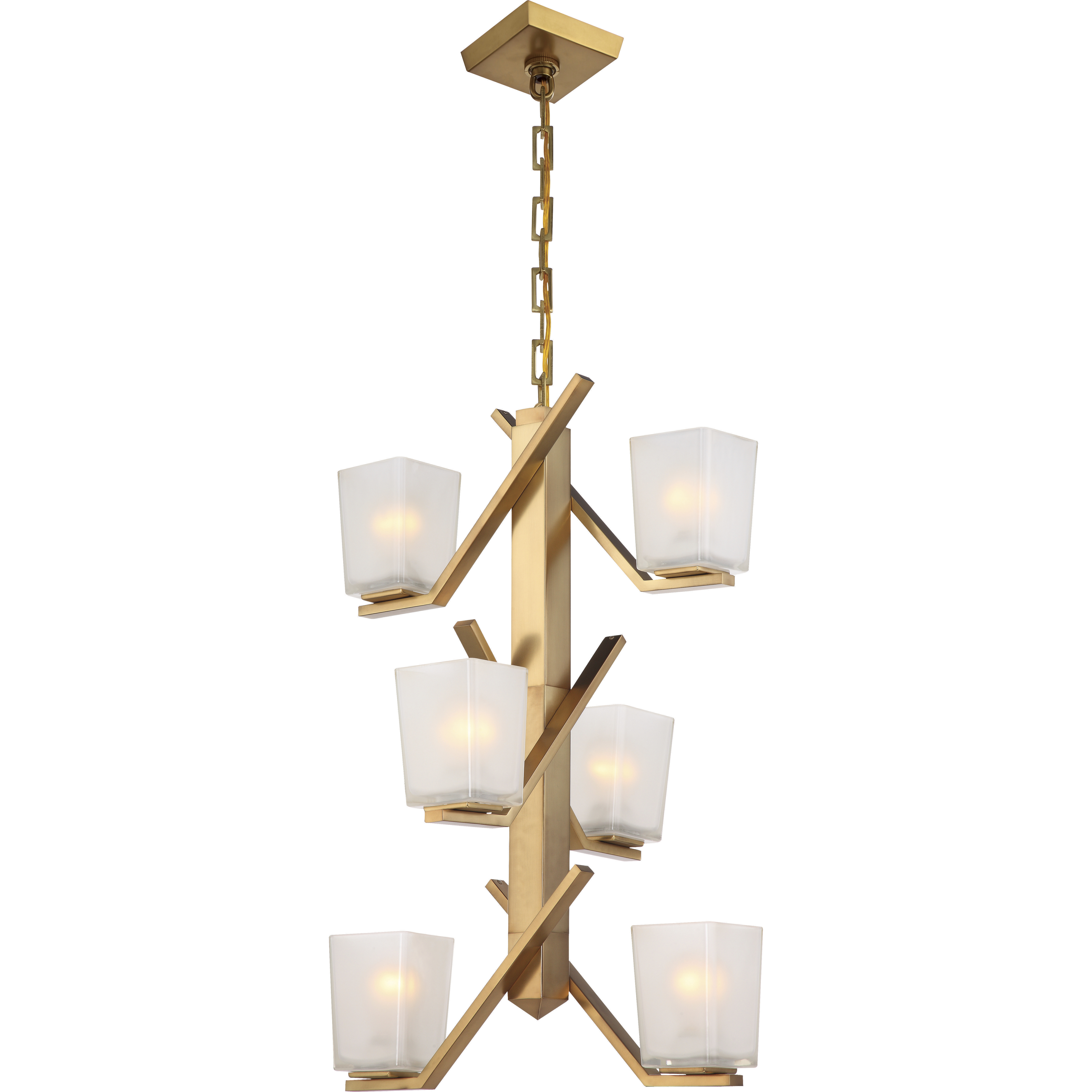 Timone 6 Light 18.75 inch Vintage Brass Pendant Ceiling Light