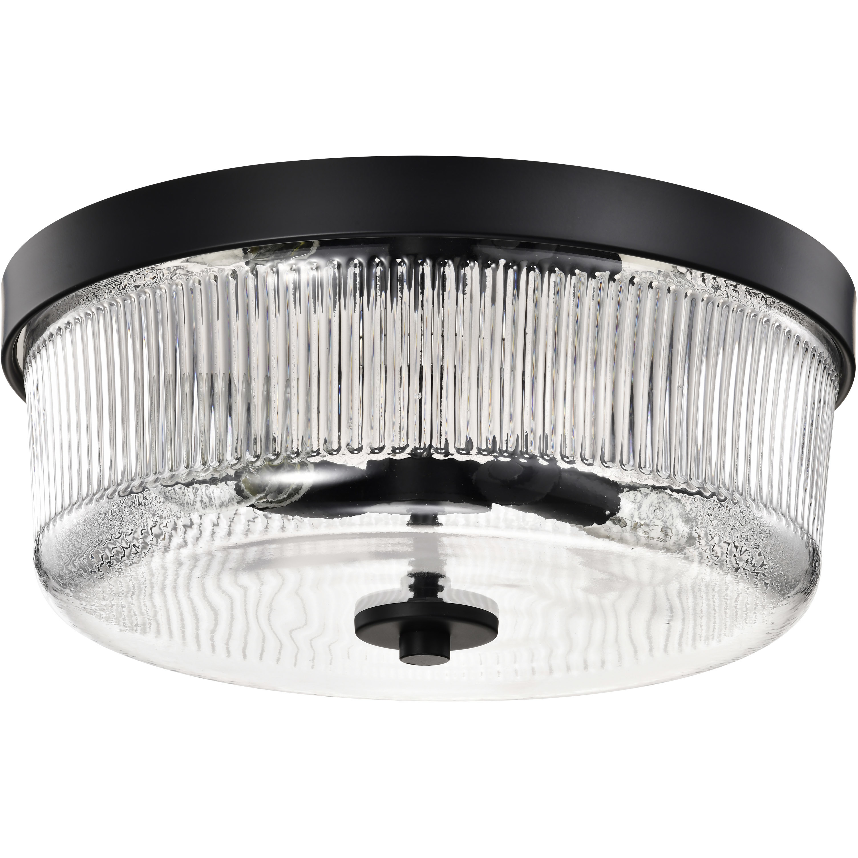 Grayson 13.5 inch Matte Black Flush Mount Ceiling Light