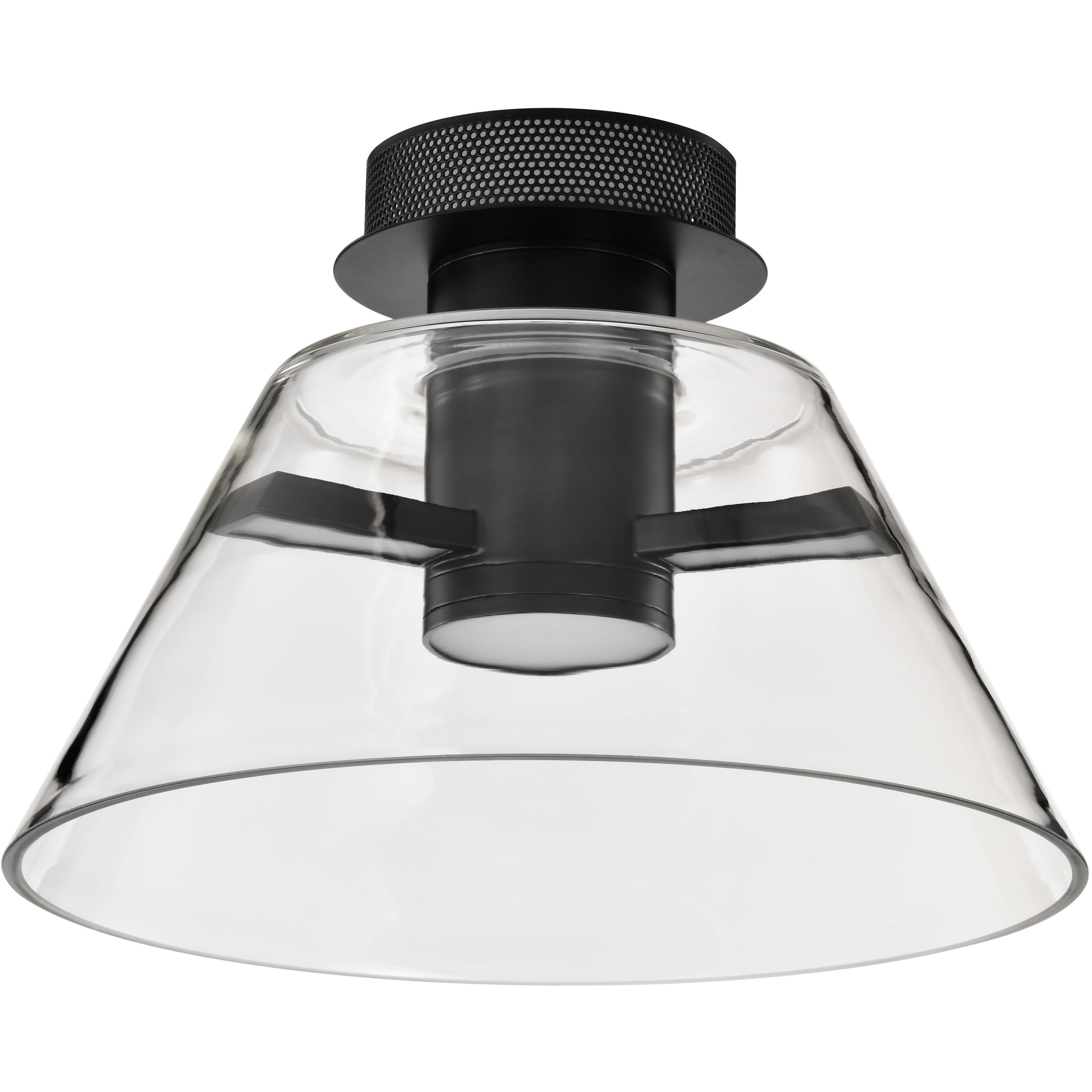 Edmond LED 13.63 inch Matte Black Semi Flush Mount Ceiling Light