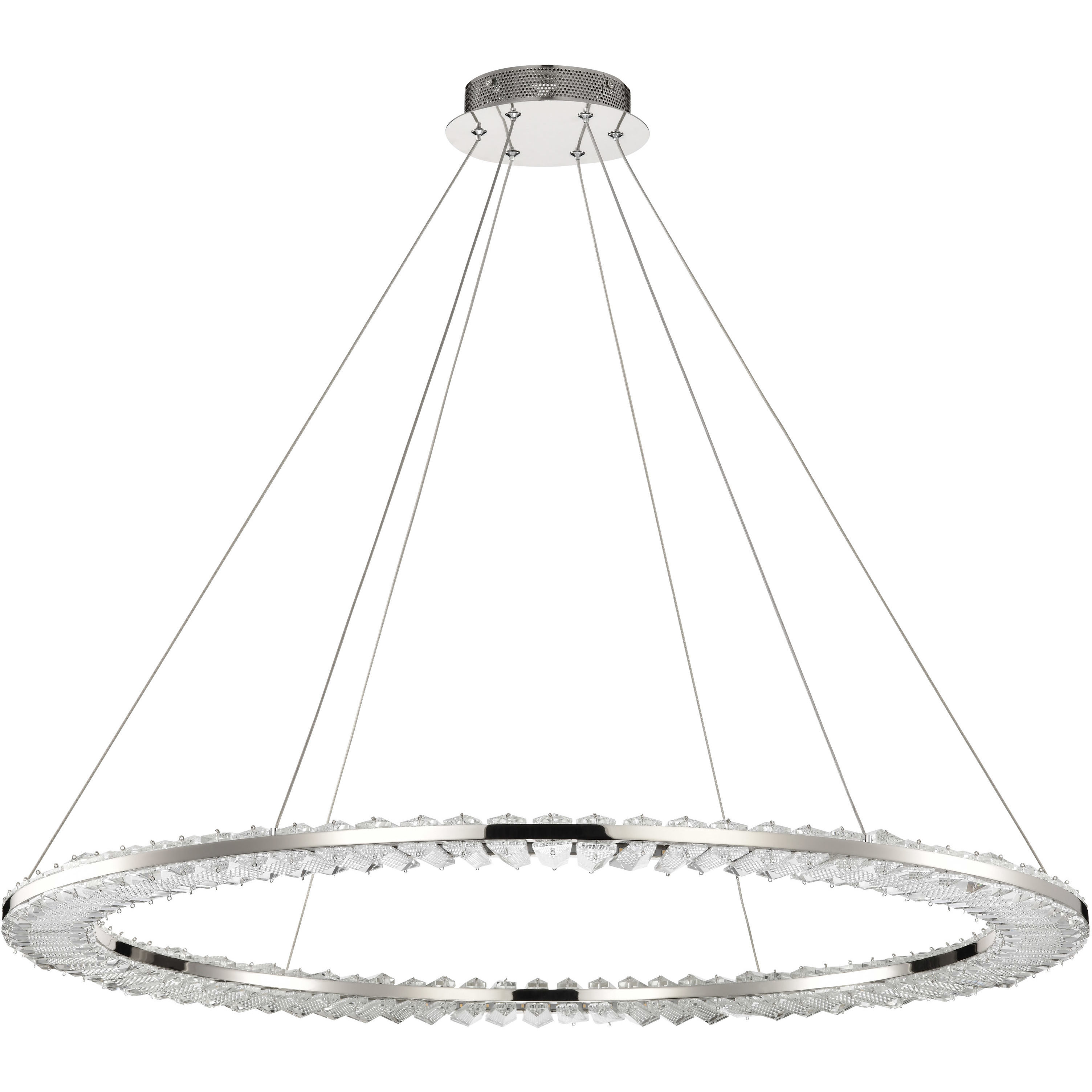 Nova LED 35.88 inch Polished Nickel Pendant Ceiling Light