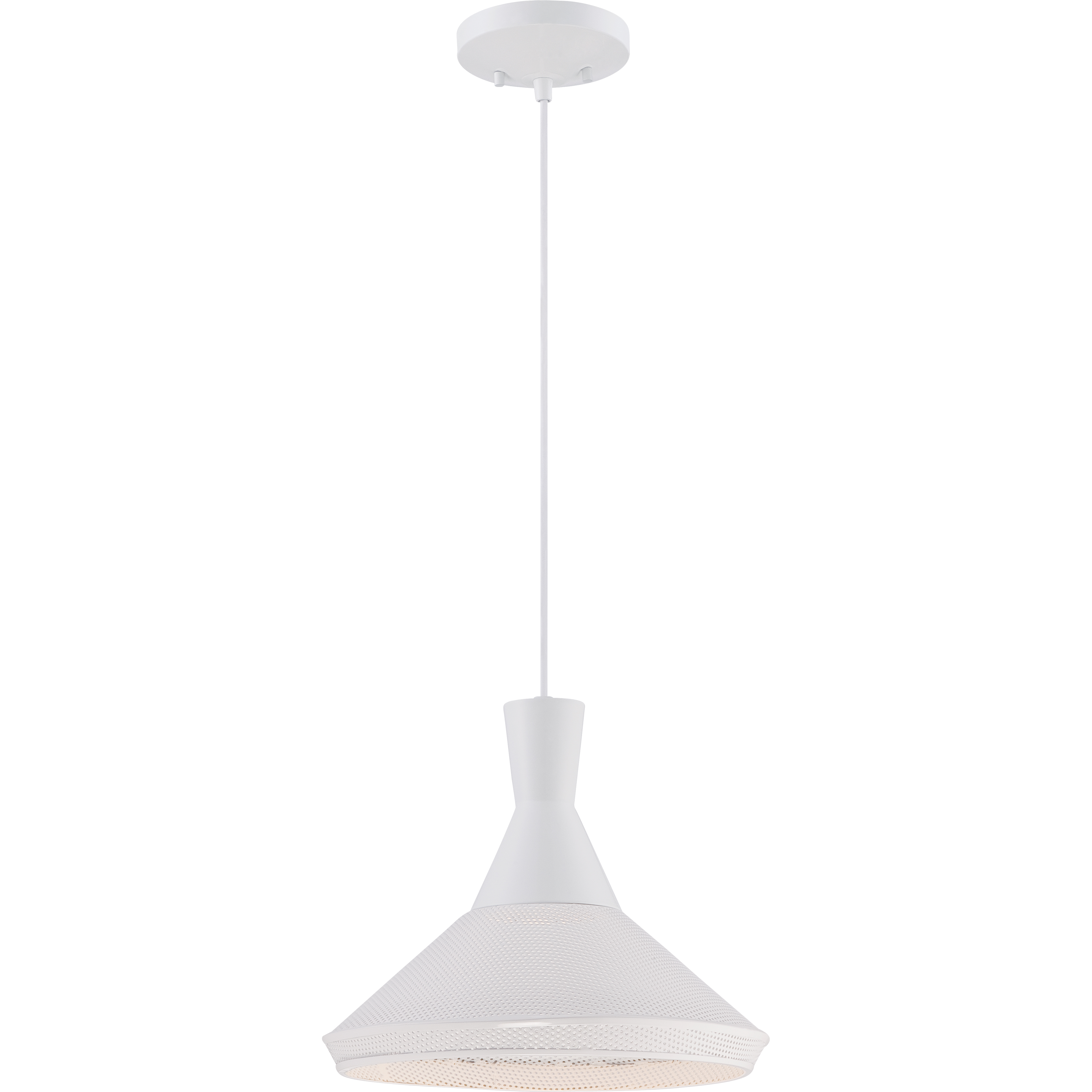 Luger LED 13.38 inch Glacier White Pendant Ceiling Light