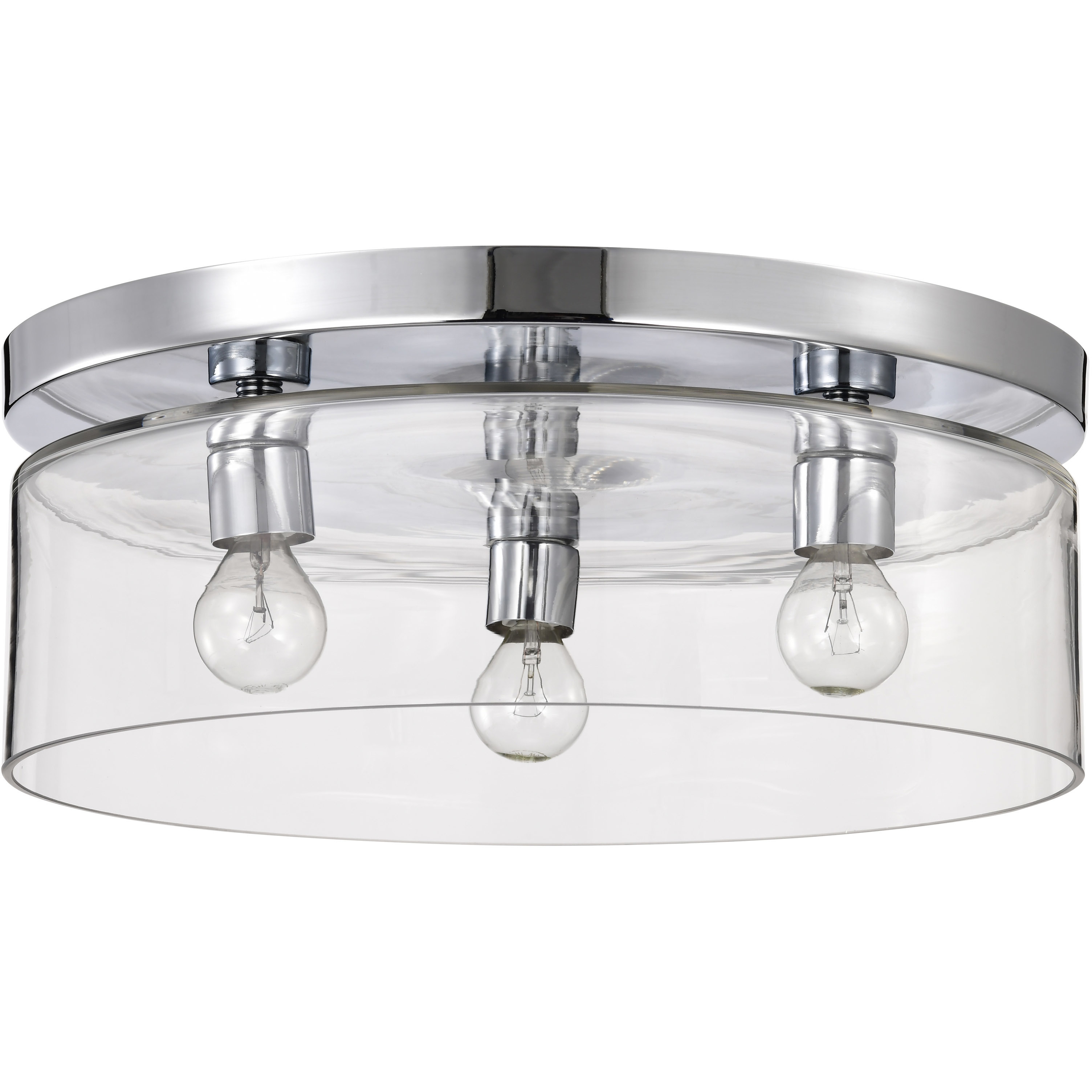 Marlowe 15 inch Polished Nickel Flush Mount Ceiling Light